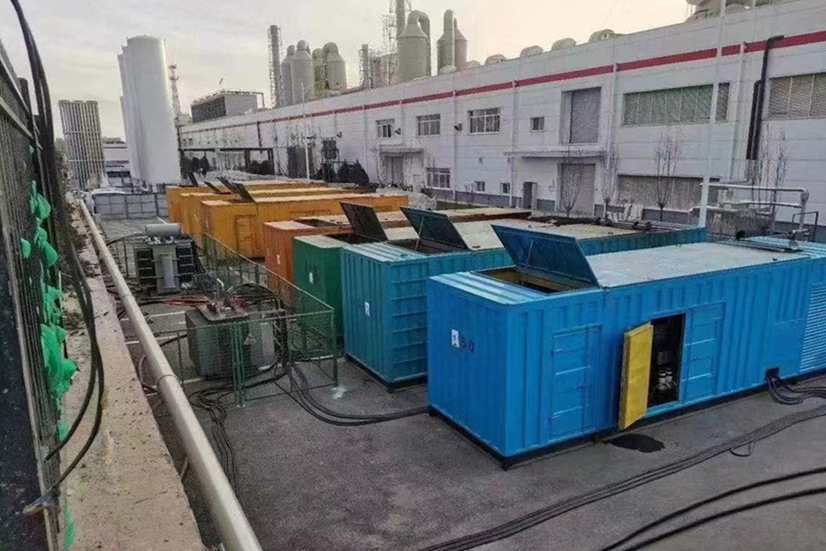 熊口管理区发电机租赁施工现场